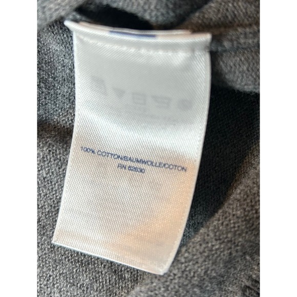 Lands End Mens Gray V Neck Sweater XL 100 Percent Supima Cotton Long Sleeve - Picture 6 of 7